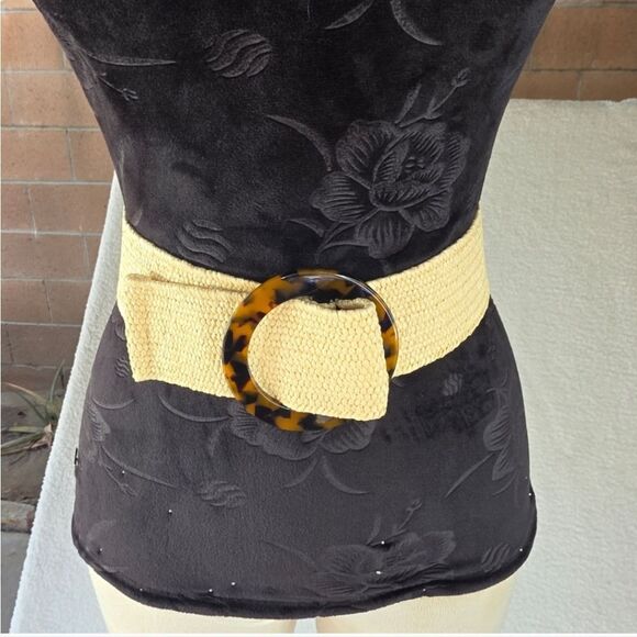 Nordstrom Rack Shiloh Stretch Straw Belt Size XS/S - Picture 2 of 16